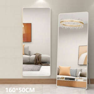 กระจกเต็มตัว ขนาดจริง 160CM ร่างกายเต็มรูปแบบ กระจกยาว พร้อมขาตั้ง สามารถแขวนผนัง