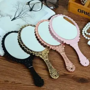 กระจกเจ้าหญิง กระจกแต่งหน้า กระจกวินเทจ กระจก ส่องหน้า สวยๆ คละสี 4/ชิ้น