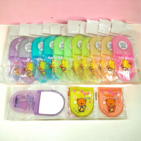 กระจกพับพกพา หลายรูปทรง แบบยกโหล (24ชิ้น) พร้อมส่ง